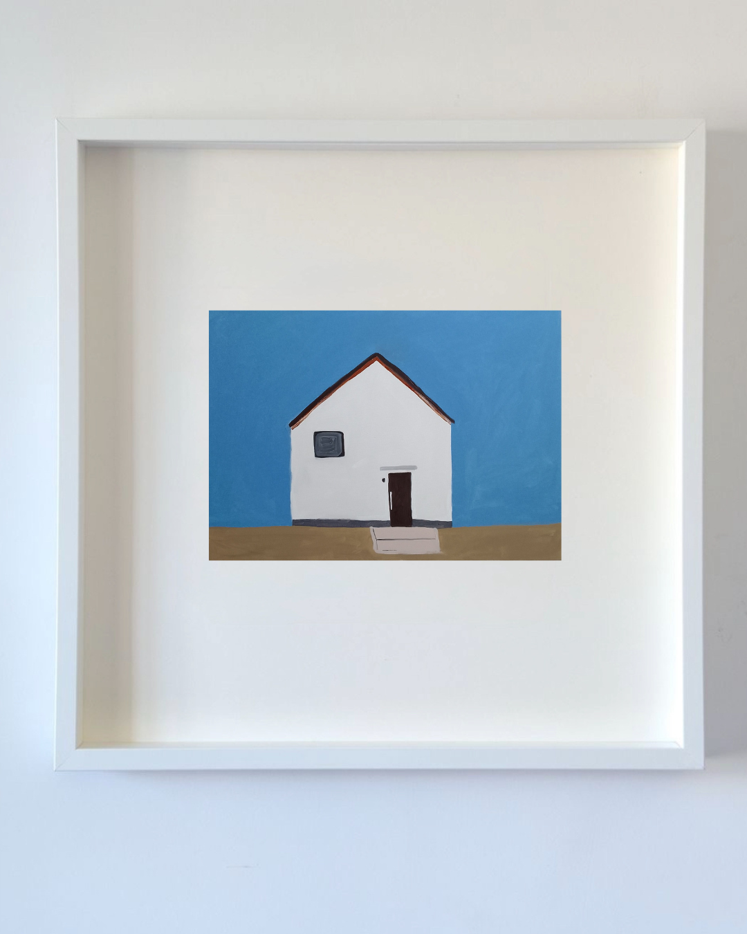 Casa minimalista impressão emoldurada