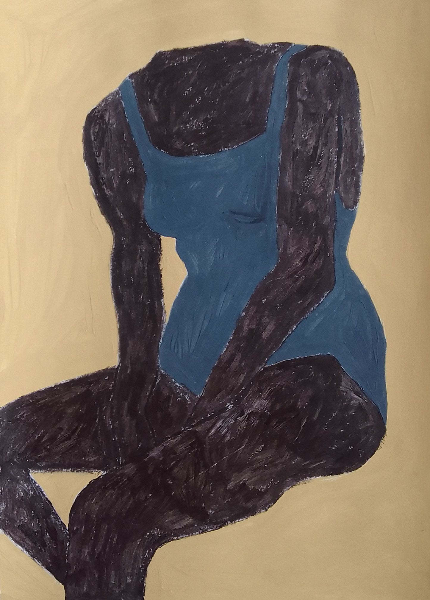 Garota de maiô azul  - 2022 Impressão Fine art