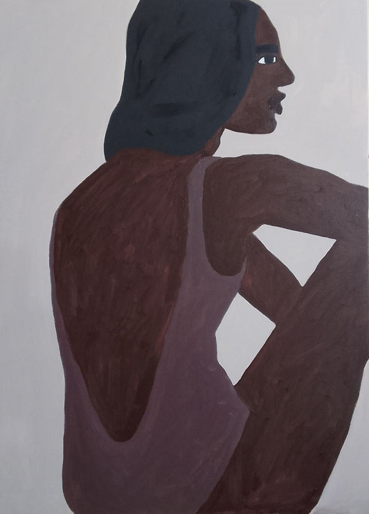 Garota de maiô marrom - 2023 Fine art