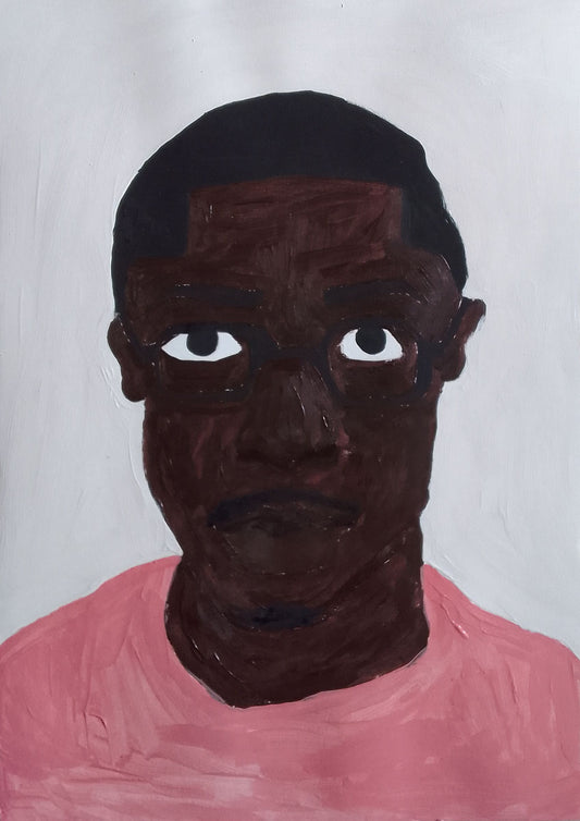 Homem preto de óculos - 2023 Impressão fine art