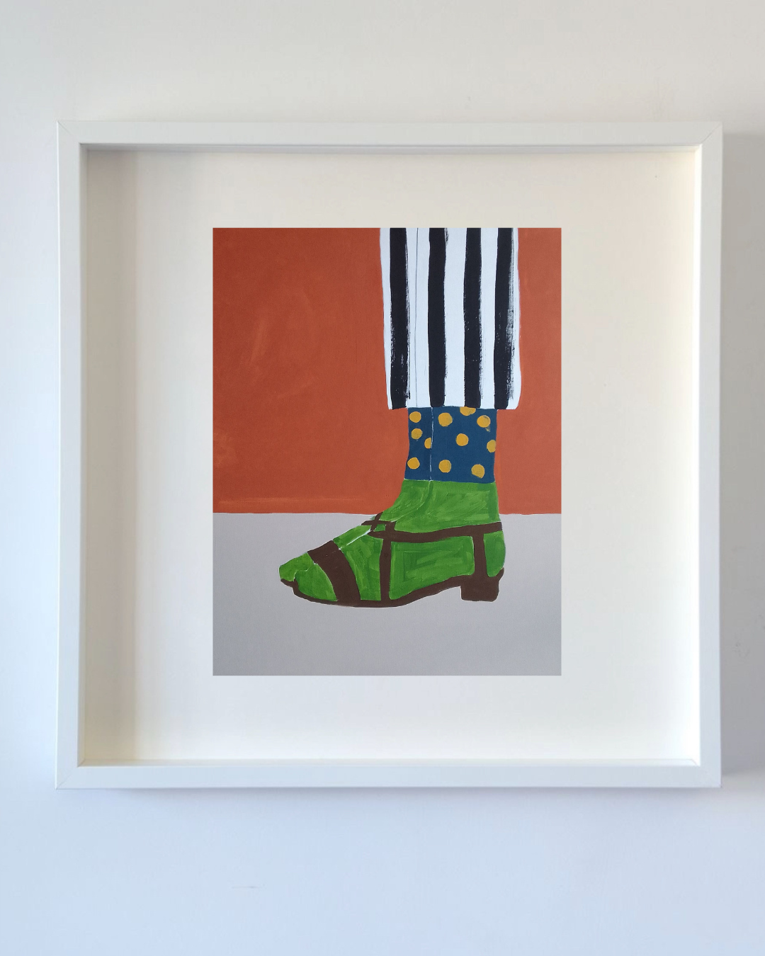 Minhas meias coloridas impressão emoldurada