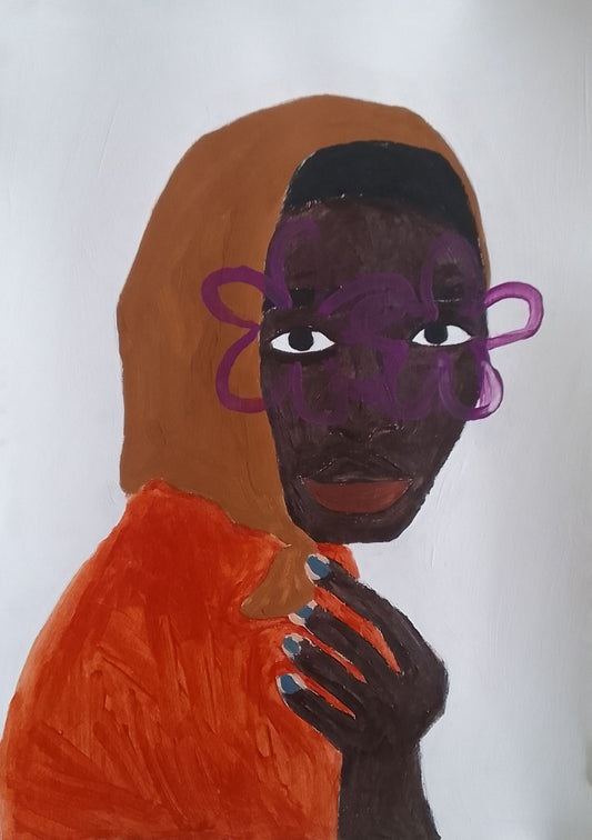 Moça preta de lenço - 2023 Fine art