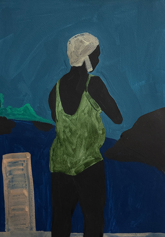 Mulher com roupa de banho verde - 2025
