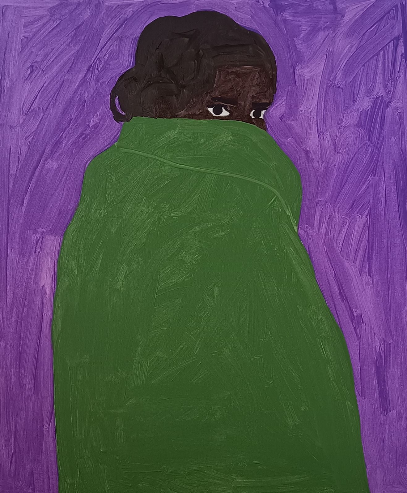 Mulher de casaco verde - 2024 Impressão fine art