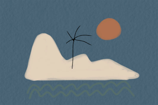 Paisagem minimalista digital - 2020 Impressão fine art