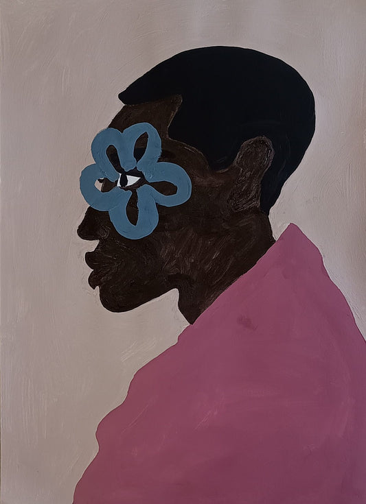 Sem título flor azul - 2024 Impressão fine art