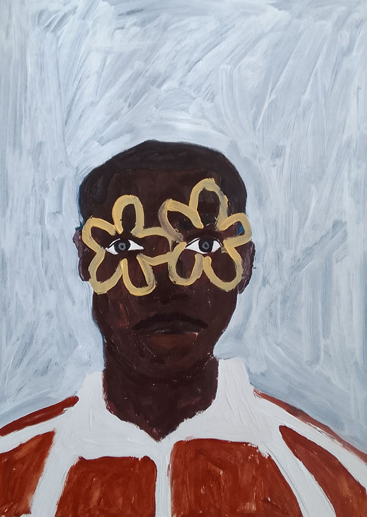 Homem de bigode 2 - 2023 Impressão fine art